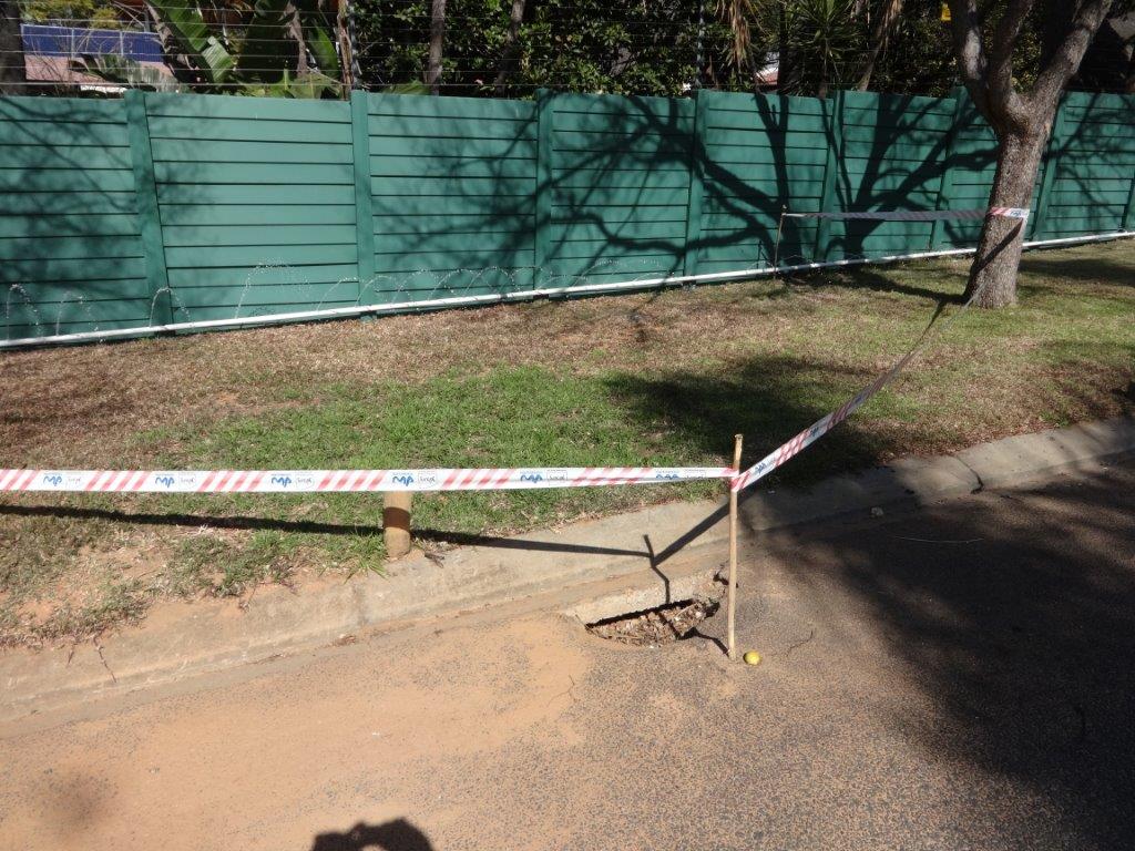 Severely damaged road surfaces